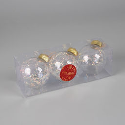 Ёлочные игрушки Джотто, шары новогодние, d=8 см, набор 3 шт., перламутровый/прозрачный - Зимнее волшебство фото 7