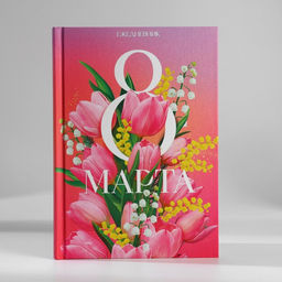 Набор ежедневник А5, 80 л. и ручка «Тюльпаны 8 марта»