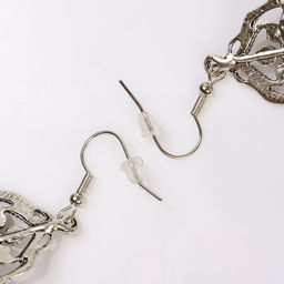 Серьги ассорти Капля изящность, ажурная, цвет чёрный в чернёном серебре