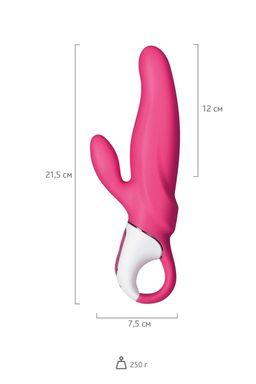 Нереалистичный вибратор Satisfyer Vibes Mr. Rabbit, силикон, красный, 22,1 см.  фото 7