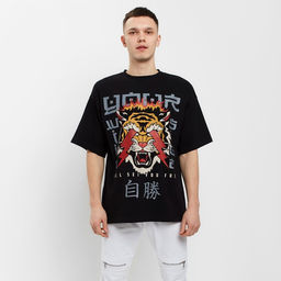 Футболка мужская KAFTAN «Тигр», черный, размер 54