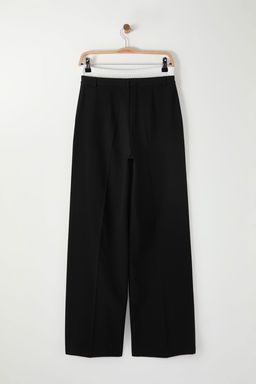 TRENDYOLMILLA Limited Edition Siyah Wide Leg Bel Boxer Detayl? Dokuma Kumas Pantolon TWOAW24PL00273 фото 3