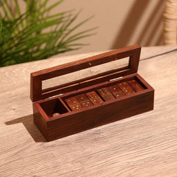 Игра настольная 2 в 1, домино, кубики, 19×6×5 см, дерево шишам