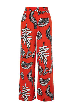 TRENDYOLMILLA Cicek Desenli Dokuma Plaj Pantolon TBESS24PL00021 фото 12