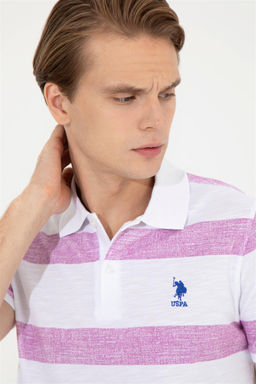 U. S. Polo Assn Мужская фиолетовая футболка с воротником-поло - U.s. polo assn фото 8
