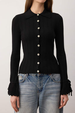 Ekru Merserize Gorunumlu Fitilli Polo Yaka Triko H?rka TWOAW26HI00111 - Trendyolmilla фото 23