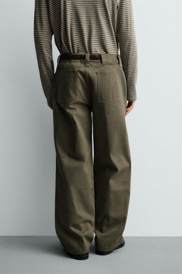 PANTAL?N CHINO TRABILLAS RELAXED FIT / Khaki - Zara фото 3