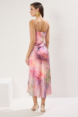 TRENDYOLMILLA Siyah Astarl? Dokuma Saten S?k Abiye Elbise TPRSS19BB0058 фото 28