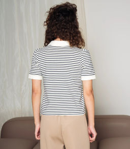 Футболка #КТ1002 (3), тёмно-синий, молочный