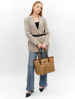 LACCOMA сумка A567-лагуна темно-бежевый эко кожа хлопок фото 3