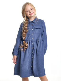 Платье для девочки нарядное вечернее детская одежда школьное UD 7382 серо-синий - Mini maxi фото 3