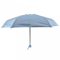 Зонт-мини механический Палитра UPF50+ ткань эпонж (полиэстер) + черное УФ-покрытие, 6 лучей, д/купола 90см, 5 сложений, 18см в сложенном виде, механизм против ветра, ручка с покрытием soft-touch, цвет голубой, 218гр (Китай) - Домашняя Мода фото 2