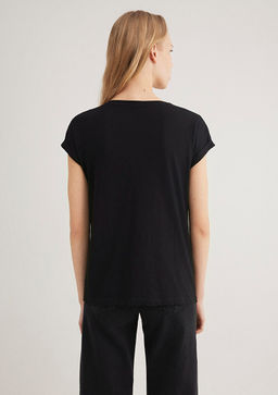 Mavi Logo Bask?l? Siyah Tisort  фото 5