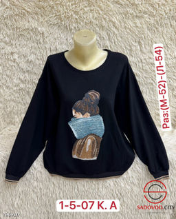 свитшот женский с рисунком (девушка) - Bruno фото 5