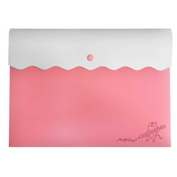 Папка для документов пластиковая арт. 53485/ 12 КОТ (полипропилен, формат А4, 31x22.5 см, 1 отделение (-я), кнопка, фигурная вырубка, УФ-печать)