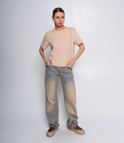 Футболка #1S600, крем-брюле