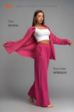 Женский летний костюм оверсайз из ткани-жатка Happyfox - Happy fox фото 17