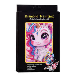 Мозаика алмазная "Маленький единорог" 15*20см