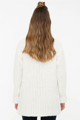 Женский кремовый свитер с v-образным вырезом Неожиданная скидка в корзине - U.s. polo assn фото 4