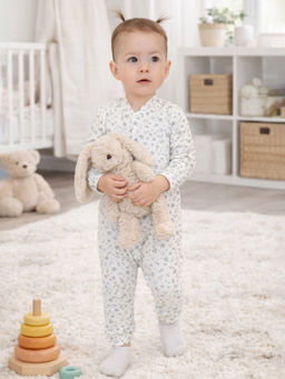 Комбинезон ясельный молочный серые звезды