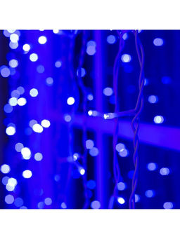 Гирлянда «Занавес» 2 × 3 м, IP44, УМС, белая нить, 760 LED, свечение синее, 220 В