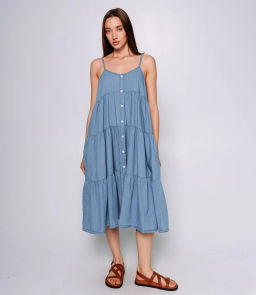 Джинсовый сарафан #КТ22078, голубой