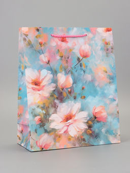 Цена за 2 шт. Пакет подарочный ламинированный «Цветочное настроение» 26×12×32 см