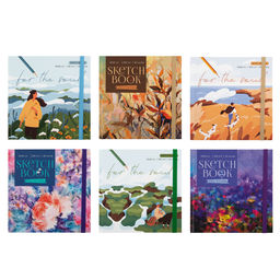 Аква-колор IZO-SBS-0840 Скетчбук 200 г/м2 200 г/м2 20 х 20 см твердый переплет 40 л. 01_for the soul_blue