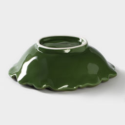 Салатник Доляна «Лист», 270 мл, 13.8×12.4 см, цвет зелёный