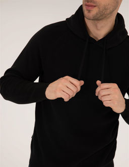 Siyah Regular Fit Kapi_onlu Triko Kazak - Pierre cardin фото 6