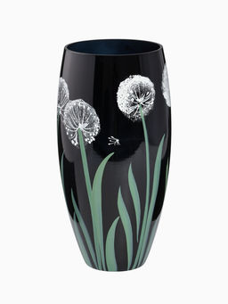 Ваза «Букет одуванчиков», h=30 см, d=15 см, стекло, чёрная