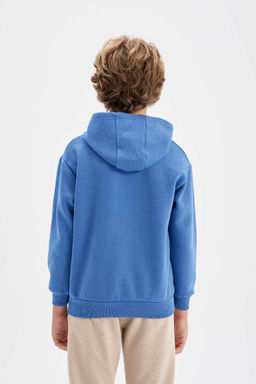 Толстовка с капюшоном и принтом для мальчиков - Defacto фото 6