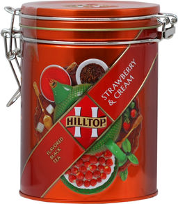 HILLTOP. Банка с клипсой. Земляника со сливками 80 гр. жест.банка