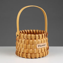 Корзина плетёная для хранения, 17×17×12.5 см, ручка h=13.5 см, ротанг