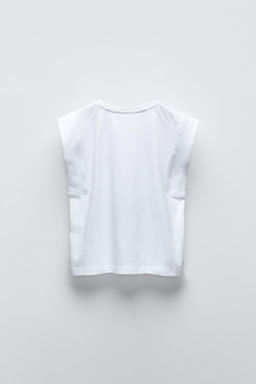 PLAIN T-SHIRT WITH TAB - Zara фото 2
