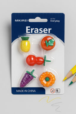 Ластики "Vegetables", lemon, 5 шт. в наборе