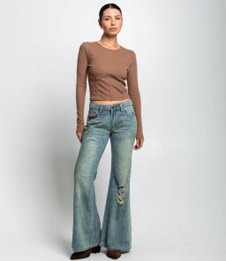 Джинсы #КТ3239, голубой