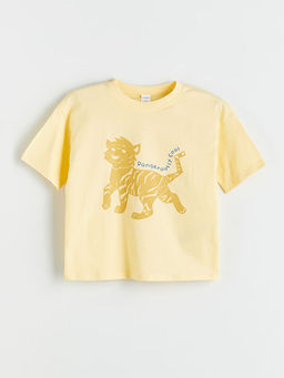 Bisiklet Yaka Bask?l? Erkek ?ocuk Ti??rt