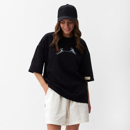 Футболка женская MIST Moon, размер 44, чёрная