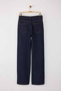 Ozel Koleksiyon Koyu Mavi Dikis Detayl? Yuksek Bel Wide Leg Jeans TWOAW26JE00002 - Trendyolmilla фото 10