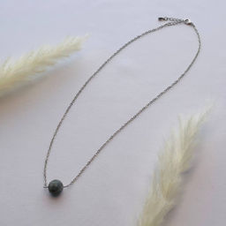 Кулон на цепочке из Лабрадора 38 см +