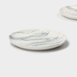 Десертные тарелки Magistro Real Marble, d=21 см, набор 2 шт., фарфор, белые фото 4