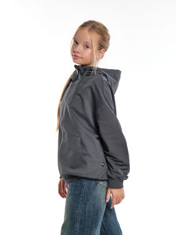 Толстовка на молнии с капюшоном 22-7653 графит