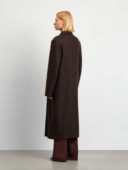 EMKA / Пальто с узором выполнено из сухой шерсти  фото 7