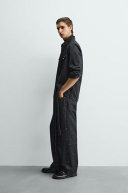 STUDDED STRAIGHT-LEG JEANS - Zara фото 4