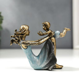 Цена за 2 шт. Фигурка полистоун «Мама с сыном», 9.5×6.5×17 см
