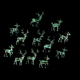 Новогодний декор «Олень», с подсветкой, 8×12.5 см, набор 12 шт.