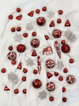 Ёлочные игрушки Зима в подарках, 60 шт., красный - Зимнее волшебство фото 2