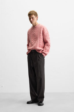 WOOL CABLE-KNIT SWEATER - Zara фото 4
