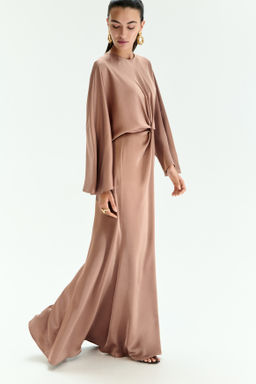 Vestido de sat?n con detalle girado - H&m фото 3